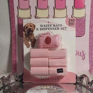 Serenity Pink Bags & Dispenser Set NWT  2114